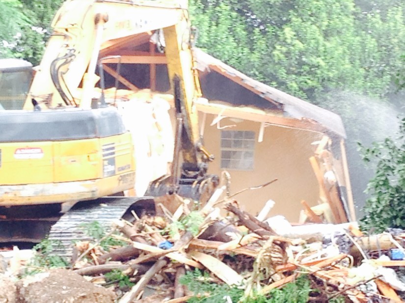 The back wall of the Master bedroom.