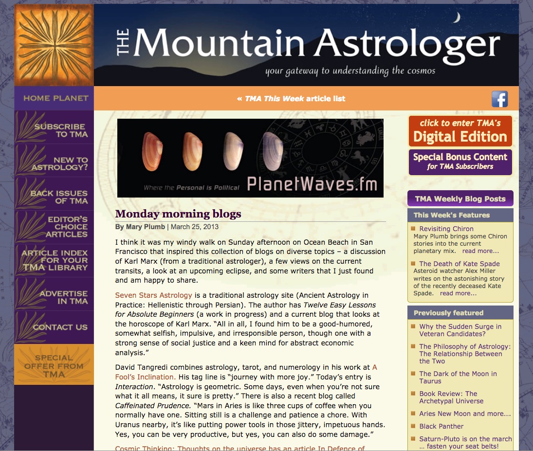 Mountain Astrologer Quote